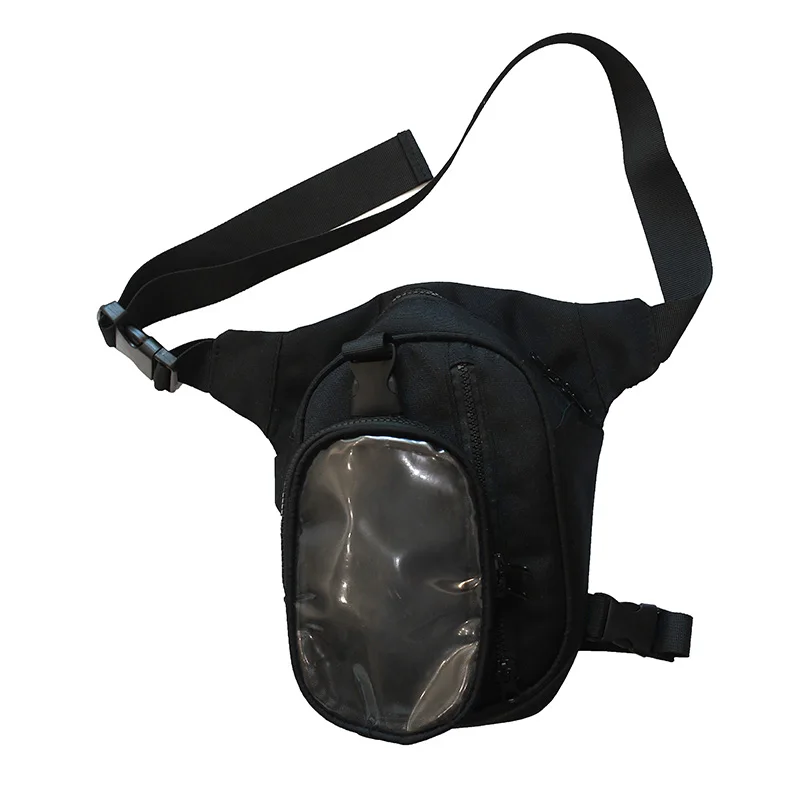 

Black Waist Bag Men Thigh Bag Waterproof Crossbody Pouch Unisex Belt Pack Travel Phone Pouch Male Tactical Package Chest Bags