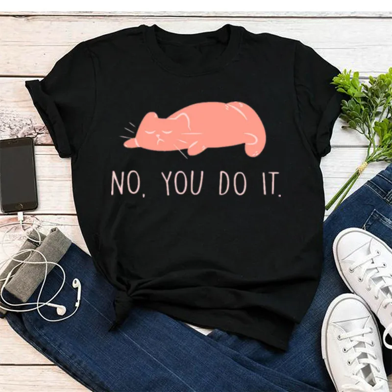 

Cat Shirt No, You Do It Shirt Sleeping Nope Not Today Shirt Funny Lazy Tees Gifts For Lovers 100% cotton y2k top Drop shipping