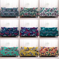 butterfly print couch cover 1234 seat sofa cover stretch slipcover furniture protector with non skid foam and elastic bottom