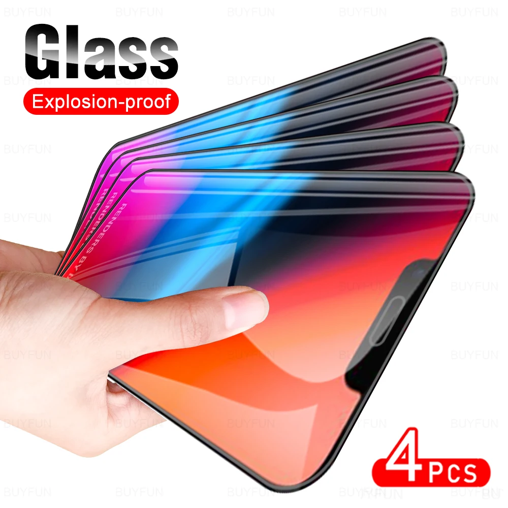 4 шт. защитное стекло для экрана телефона iPhone 13 Pro Max с полным покрытием, защитная пленка из стекла, APPLE iPhone13 13Pro Aifon 6.7" 2021 года.