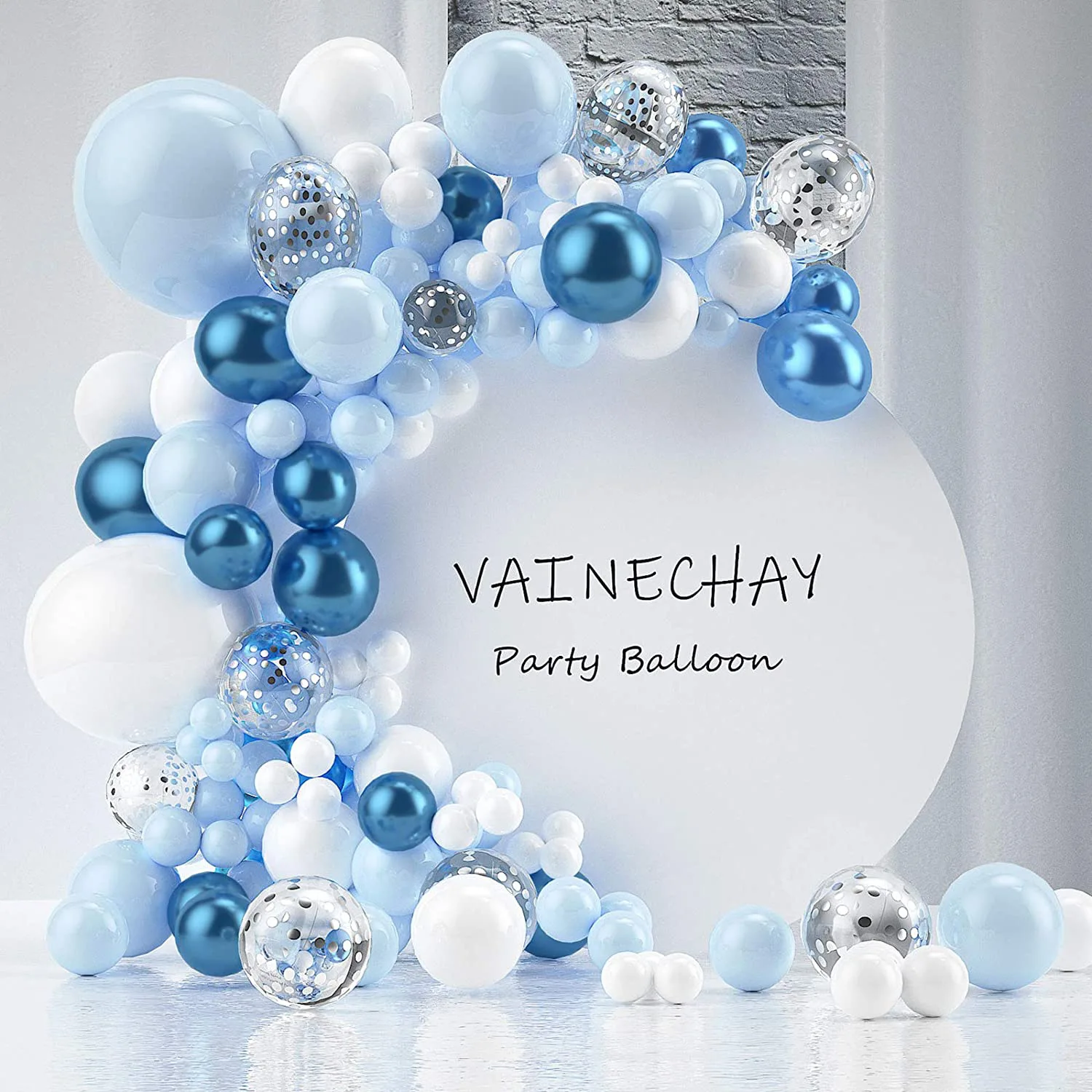 Globo de l&aacute;tex azul oc&eacute;ano Macaron para ni&ntilde;os y ni&ntilde;as, decoraci&oacute;n para fiesta de cumplea&ntilde;os, suministros para fiesta de baby Shower, decoraci&oacute;n de la casa-0