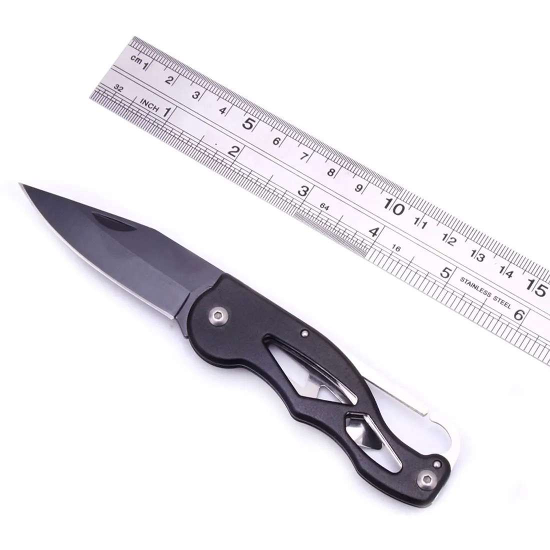 

Multifunction Folding Pocket Knife Portable Survival Tactical Rescue Knives Keychain Mini Peeler for Camping Hiking Hunting