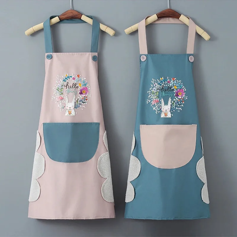 

Web celebrity summer home can have a hand in the lovely new cooking apron men and women waterproof and oil proof kitchen