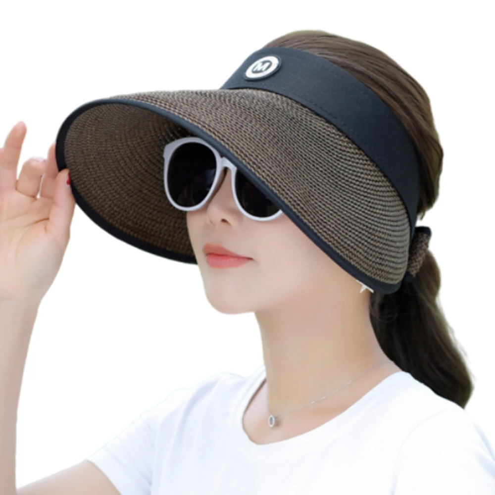 

Cap Sun Hatfemale UV Protection Straw Anti-ultraviolet Women Summer All-match Foldable Large-brimmed Wide Brim Sunscreen Hats