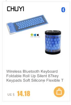 Беспроводная Bluetooth клавиатура складная рулонная Бесшумная 87key клавиатуры мягкий, силиконовый, гибкий Teclado для ПК huawei Iphone Tablet