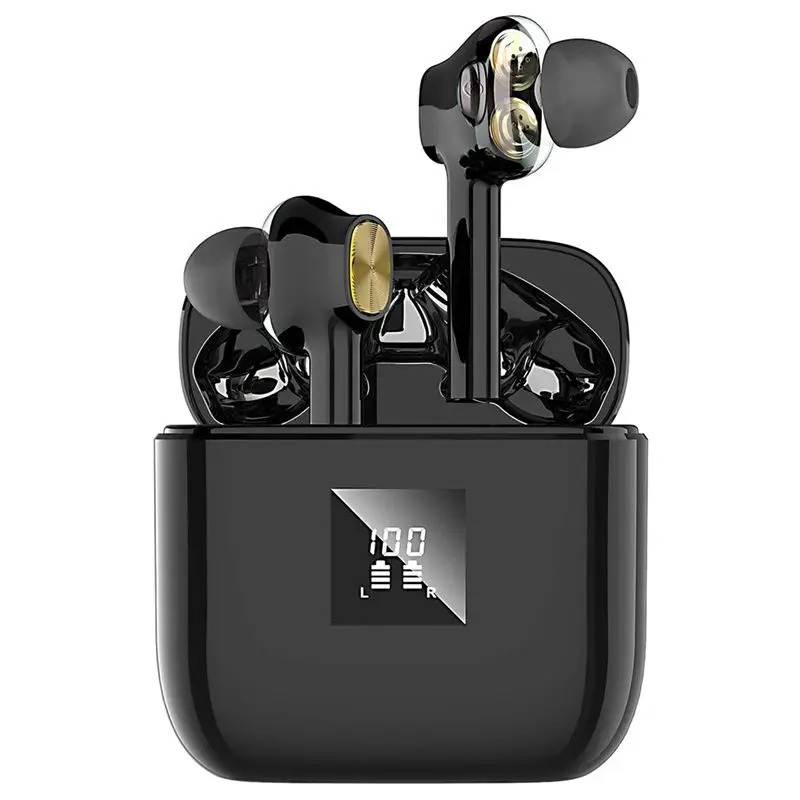 Беспроводные наушники Bluetooth с двойным динамическим драйвером беспроводные Hi Fi