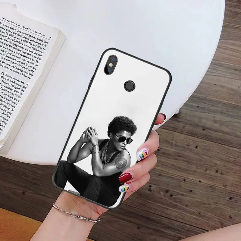 

Bruno Mars American male singer Phone Case For Xiaomi Redmi note 7 8 9 t k30 max3 9 s 10 pro lite