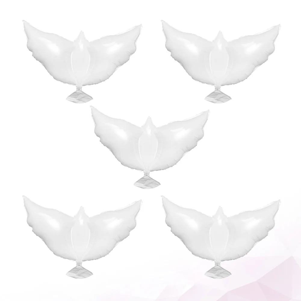 5 шт воздушные шары в форме голубя белый Peace Dove шарики из фольги разных форм