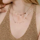 Многослойное ожерелье с подвеской, модное женское ожерелье, индивидуальное ожерелье, персонализированное золотое ожерелье с инициалами имени, надписью AZ, лучший подарок