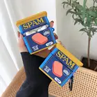 Мягкий силиконовый чехол для наушников airpods 12, с объемным рисунком, для ланча, мяса, консервированных продуктов, с крючком
