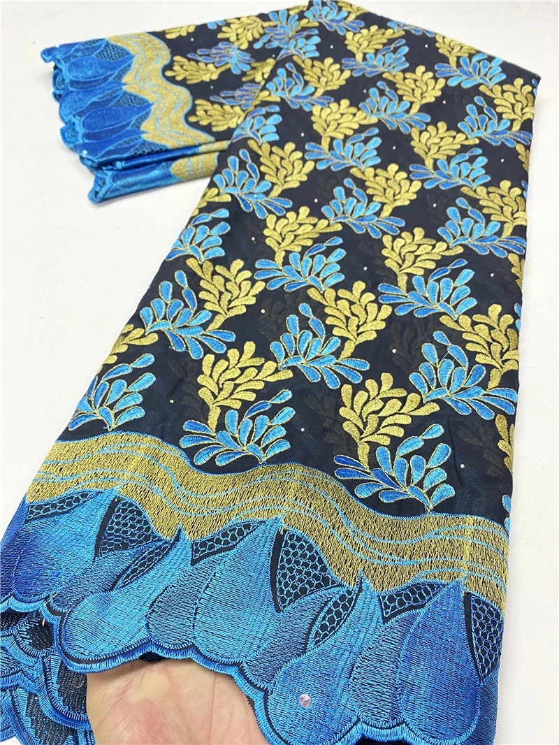 

African Cotton Lace Fabric 2020 High Quality Lace Nigerian Lace Fabrics Wedding French Lace Fabric For Dress Sewing YA3770B-1