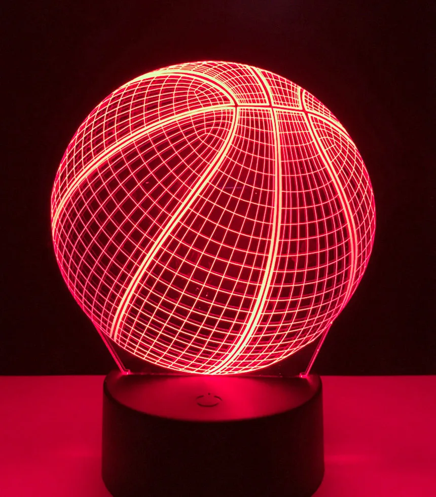 3D баскетбольный светодиодный ночник 7 цветов сменная фигурка сенсорная