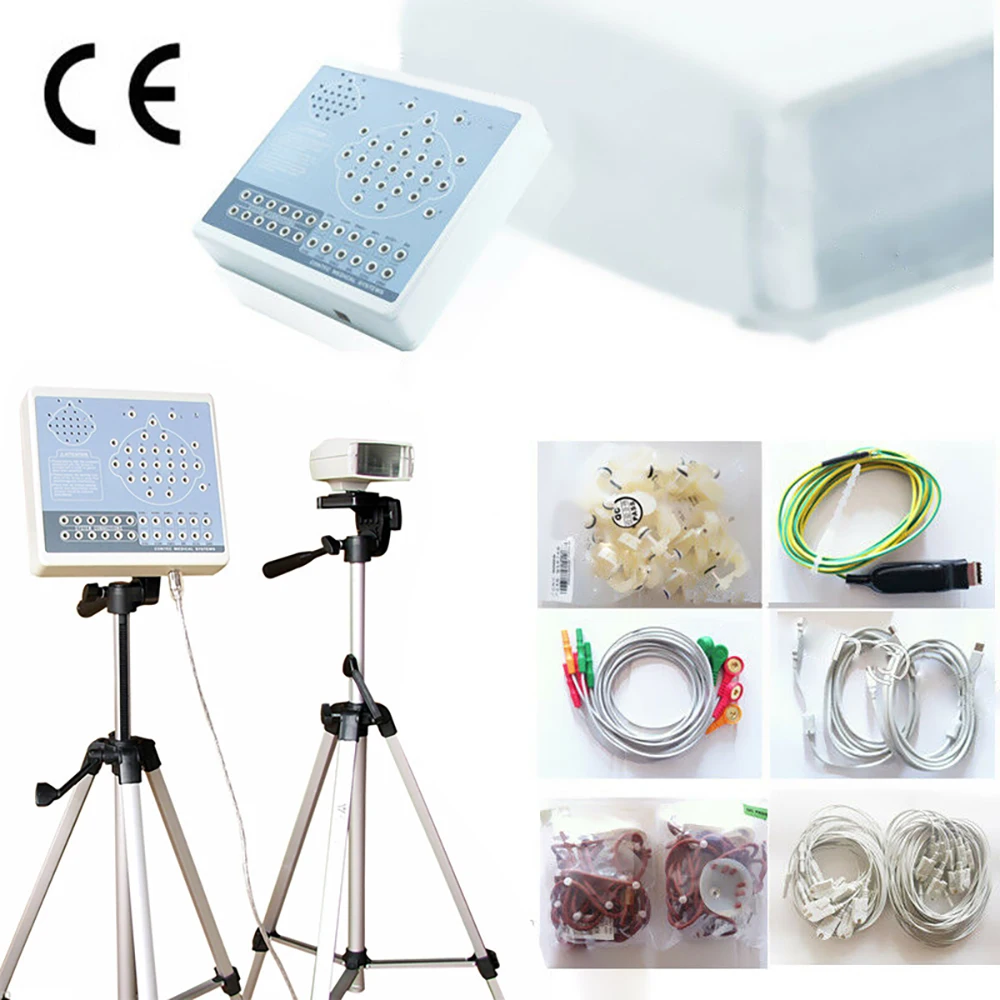 KT88-2400 Digital 24 Channel EEG Machine Brain Electric Activity Mapping SystemsEMG EOG ECG Breath+PC software+2 bracket