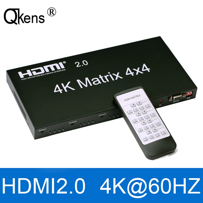 HDMI 2 0 матрица 4X4 Аудио Видео сплиттер переключатель 4 в выход с RS232 EDID управление