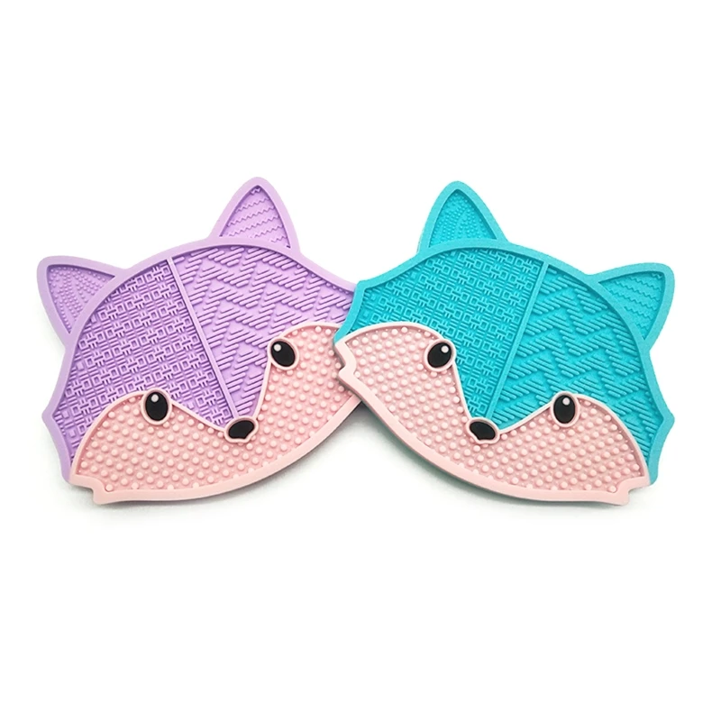 Портативная Милая мультяшная Кисть для макияжа чистящий коврик с присоской