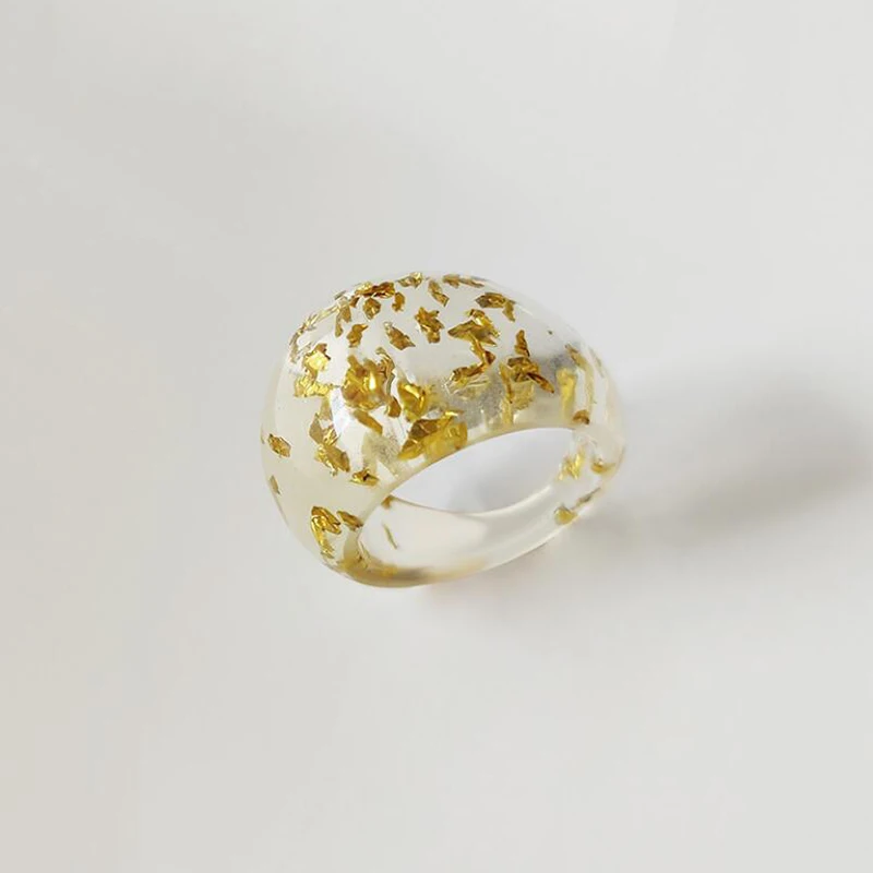 

2021 New Transparent Resin Acrylic Rhinestone Colourful Geometric Square Round Rings Set for Women Jewelry Party Gifts