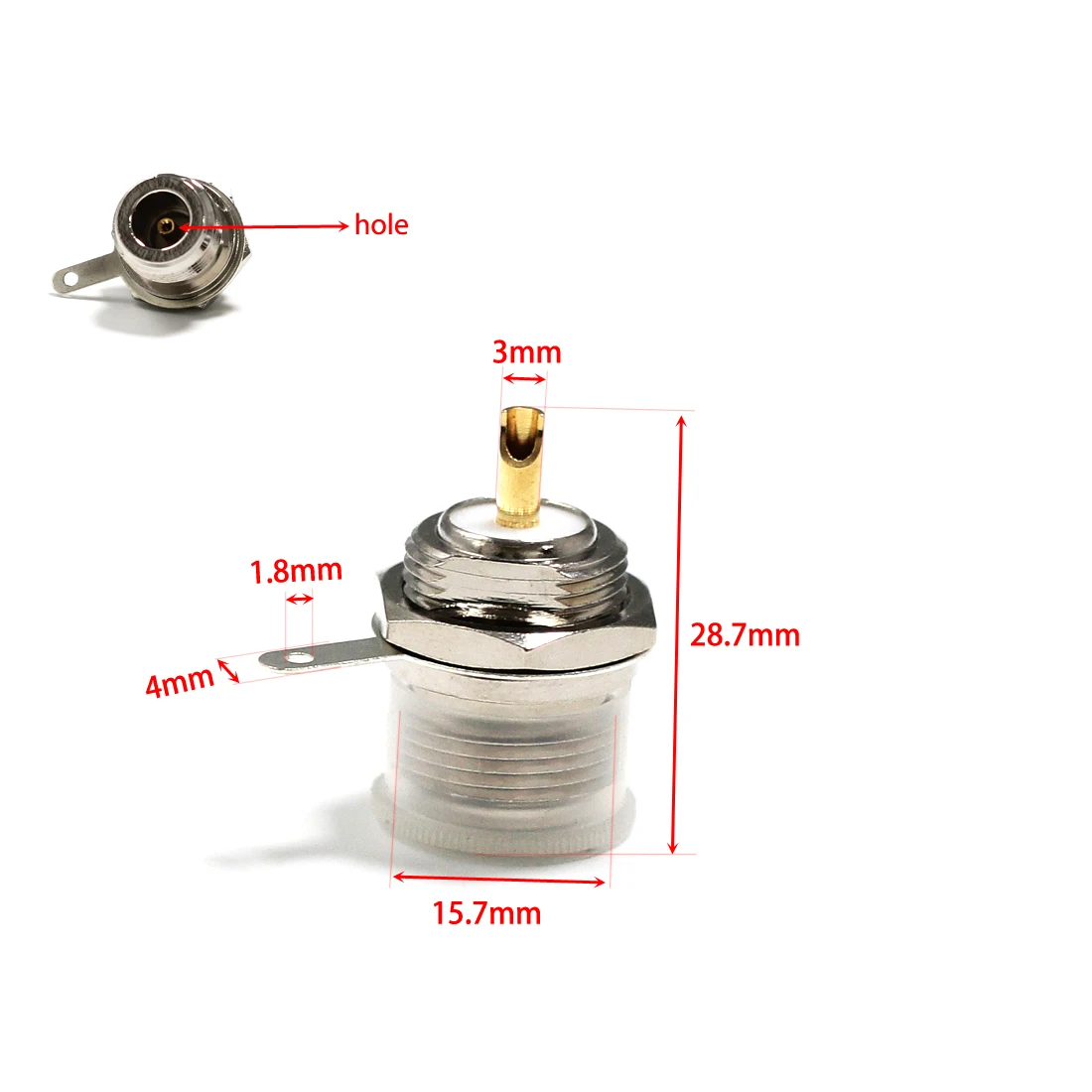 10pcs N  type female jack nut  RF Coax Connector Adapter Straight  with Solder cup Nickelplated  NEW wholesale welding terminal