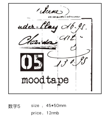 Moodtape винтажный деревянный прозрачный Штамп для DIY скрапбукинга/фотоальбома декоративная печать цифр lora цифровой резиновый штамп - Цвет: shuzi5