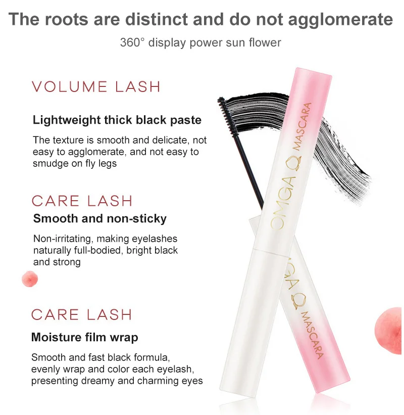 Водостойкая тушь для ресниц индивидуальная наращивания колоссальная стойкая и