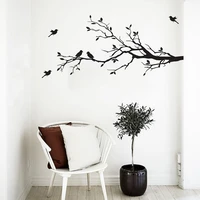 new black birds on the tree branch wall sticker for living room wall decals for art stickers home decoration murals removable