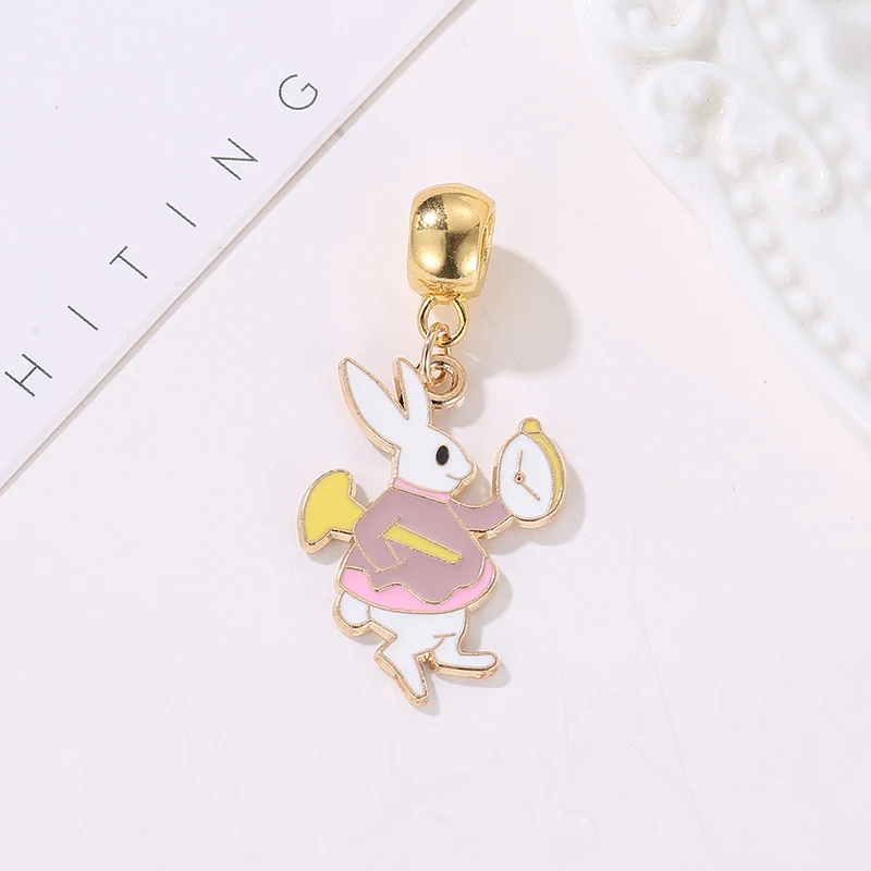 Бусины из сплава Космический золотой цвет подвеска в виде кошки кролика планеты