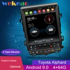Автомобильный DVD-плеер Wekeao, автомагнитола под управлением Android 12,1, с вертикальным экраном 9,0 дюйма, GPS Навигатором, для Toyota Alphard, Типоразмер 1 Din, 2007-2013