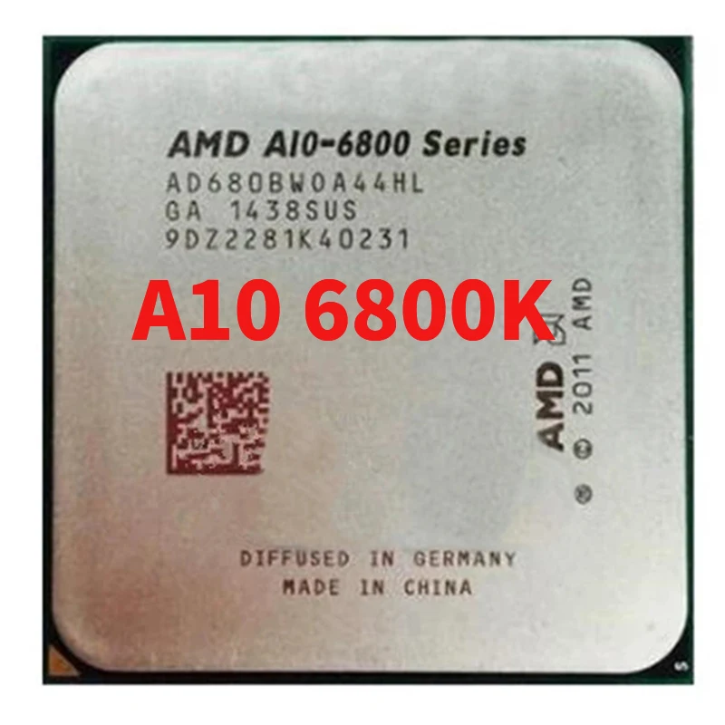 

AMD A10-Series A10-6800K A10 6800K A10 6800 4.1GHz Quad-Core CPU Processor AD680KWOA44HL/ AD680BWOA44HL Socket FM2