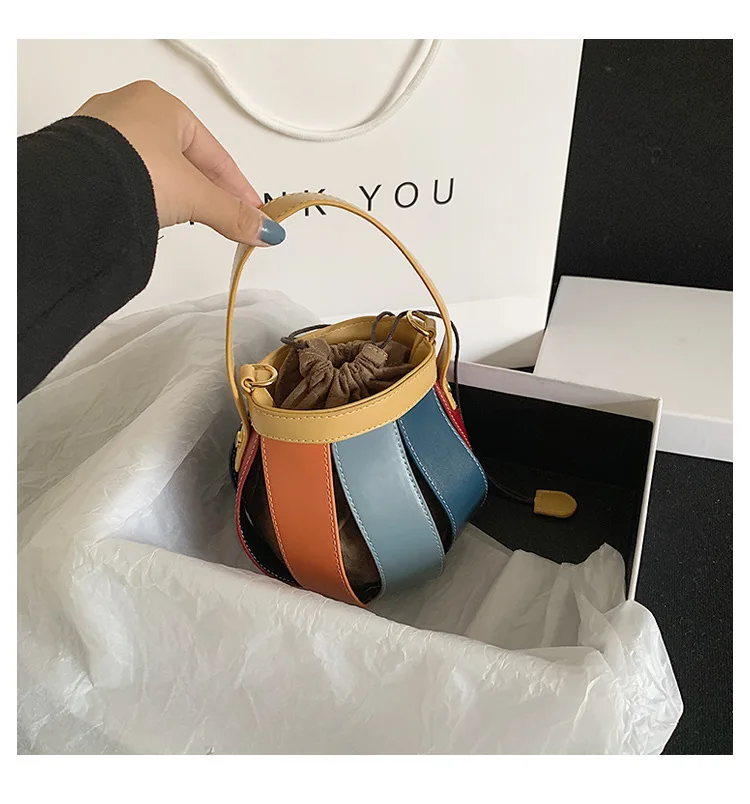 

New Summer Unique Mini Bag Line New Women's Fashion Handbag Messenger Bag Portable Bucket Bag