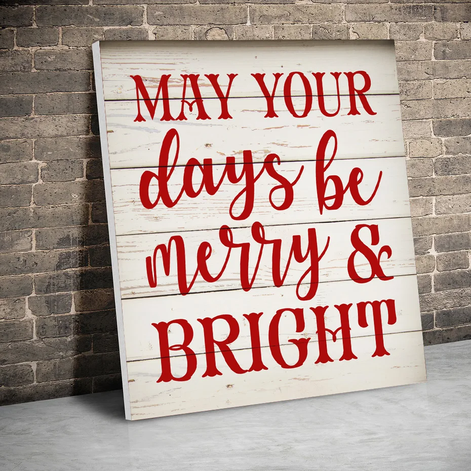 

May Your Days Be Merry Christmas Posters Canvas Paintings Wall Art Prints Posters Pictures Kids Room Home Decor With Inner Frame