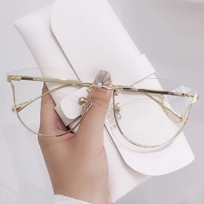 

Korean Trend Online Celebrity Glasses Women Red Ribbon Chain Sunglasses Women Little Face Joker Sunglasses 50233