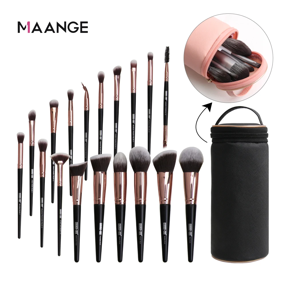 

MAANGE 6pcs-20pcs Makeup Brushes Set Professional with Natural Hair Foundation Powder Eyeshadow Make Up Brush Blush