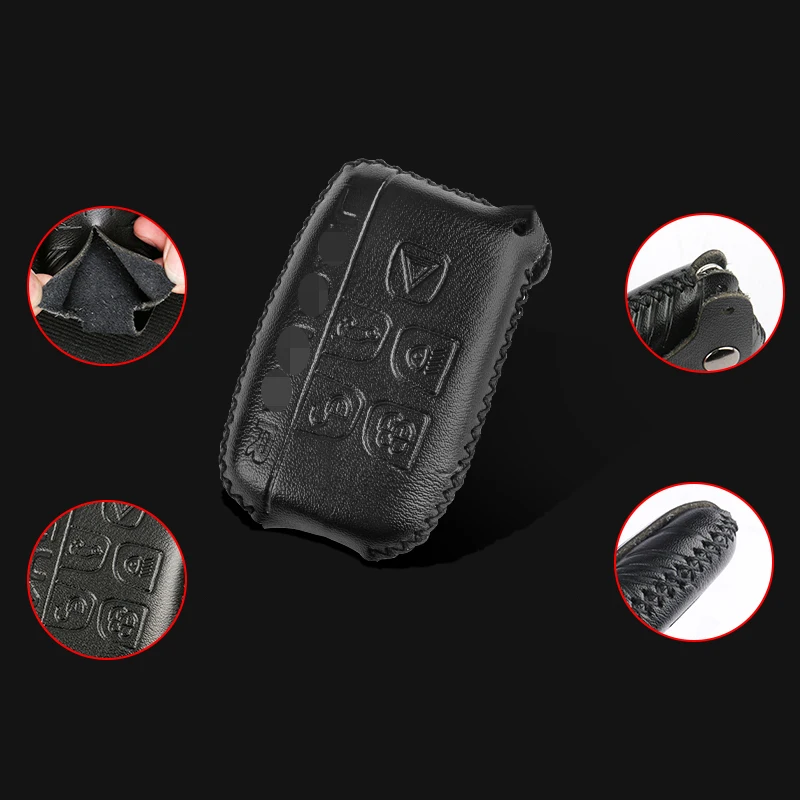 Аксессуары для автомобилей воловьей кожи ключи Чехол держатель крышки Jaguar F PACE 2016