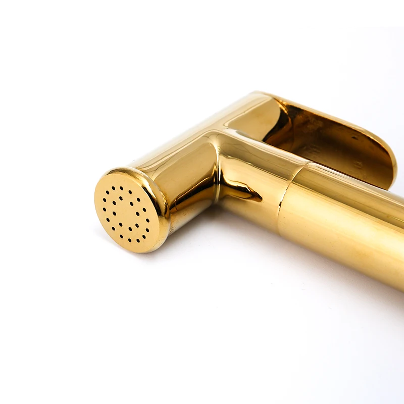 Золотистый латунный одиночный угловой клапан для холодной и горячей воды