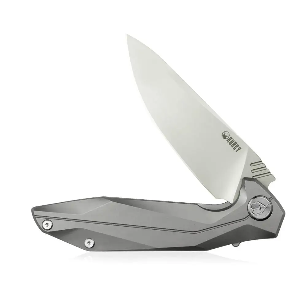 KUBEY KU235TI складной нож для повседневного использования D2 лезвие с Mo-titanium покрытием титановая ручка с отделанной камнями наружные карманные ножи