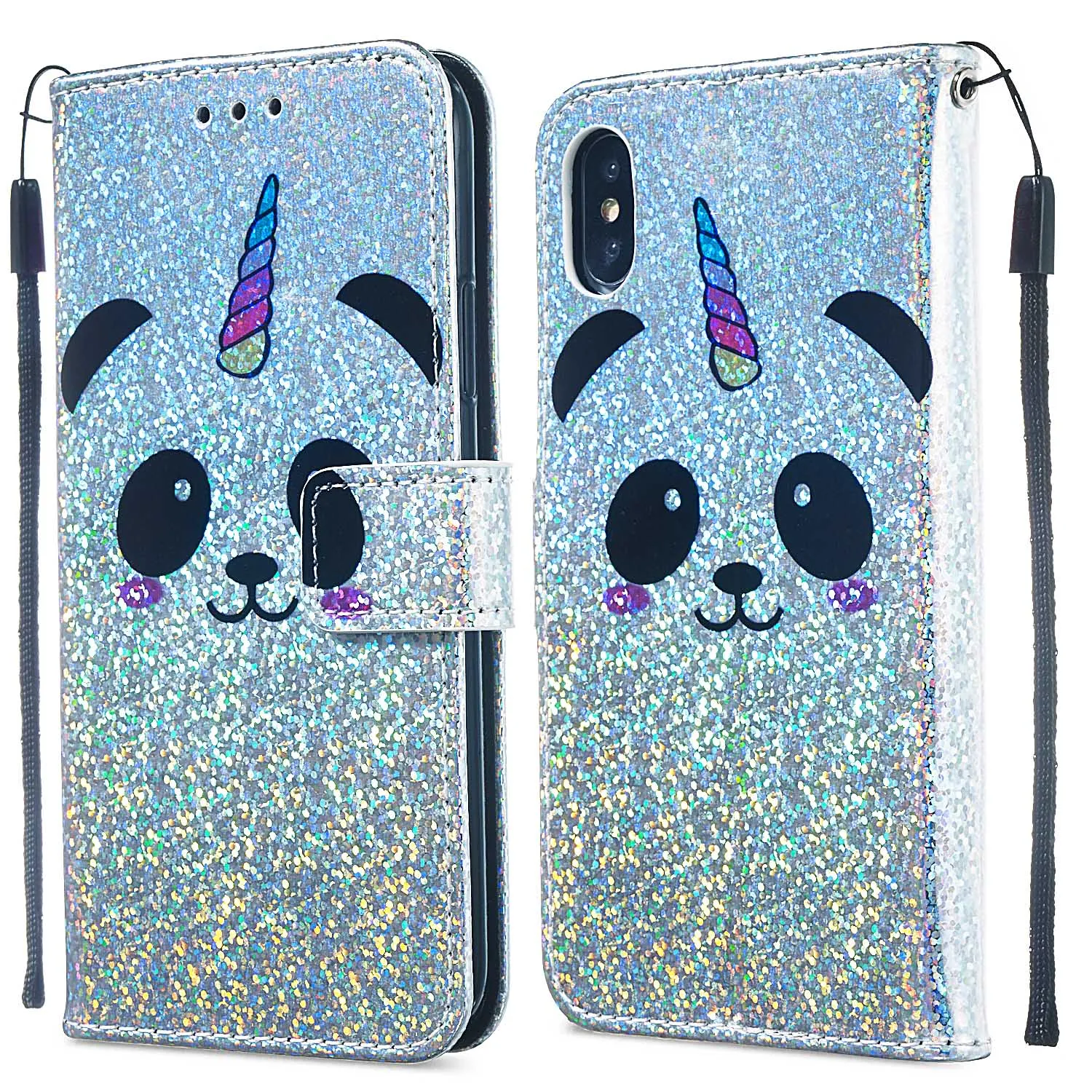 

New Flash Style Case For Apple iPhone X Xs Xr 11 Pro Max 8 7 6 6S Plus Bling Bling Luxury Wallet Card Pocket Phone Cover DP03Z