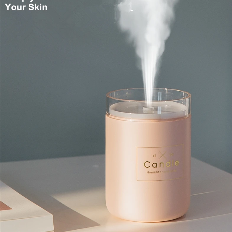 300 мл свеча Романтический мягкий свет ультразвуковой увлажнитель воздуха USB