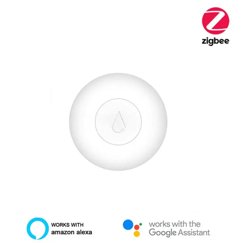 

Tuya Zigbee Water Leakage Alarm Water Leak Sensor Detector Flood Alert Overflow Security Alarm System Works With Zigbee Gateway