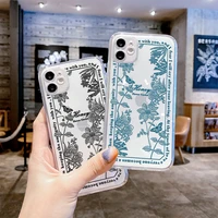 floral flower lover words text phone case for iphone 12 11 xs 13 pro max mini 6 6s 7 8 plus se2020 x xr design clear cases coque