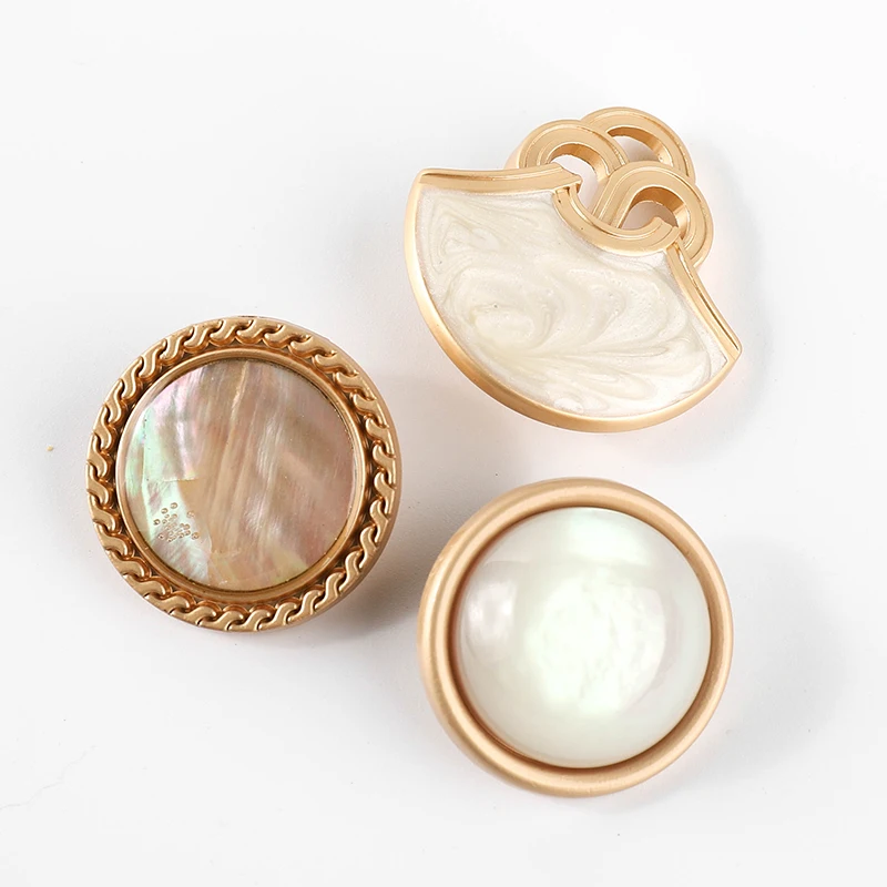 5 шт. декоративные жемчужные металлические пуговицы 25/27/29 мм|Пуговицы| |