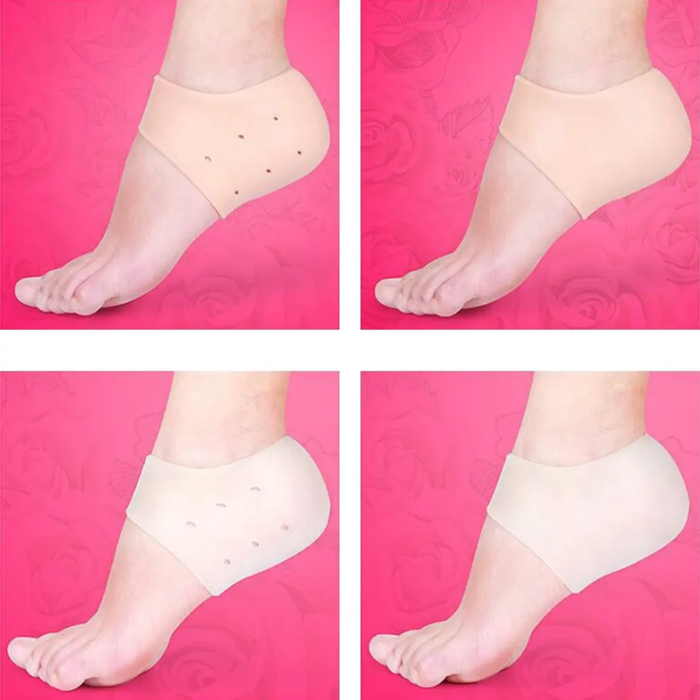 Изысканный долговечный силиконовый чехол для пятки дышащие Увлажняющие гелевые