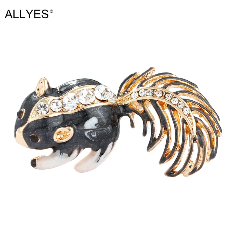 Женская Брошь БелКА ALLYES черная брошь с кристаллами эмалированная в форме