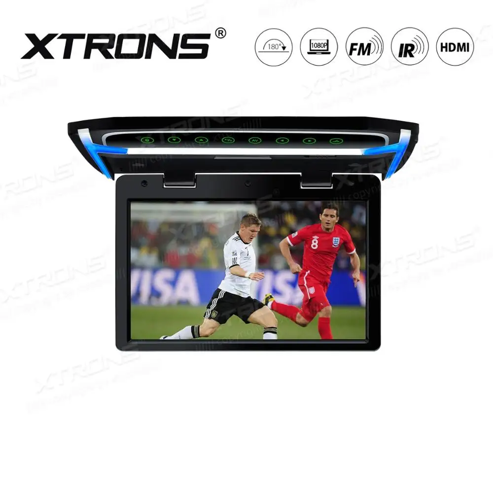 10 2 &quotУльтра тонкая сенсорная кнопка флип монитор автомобиля крыши на крыше с 180