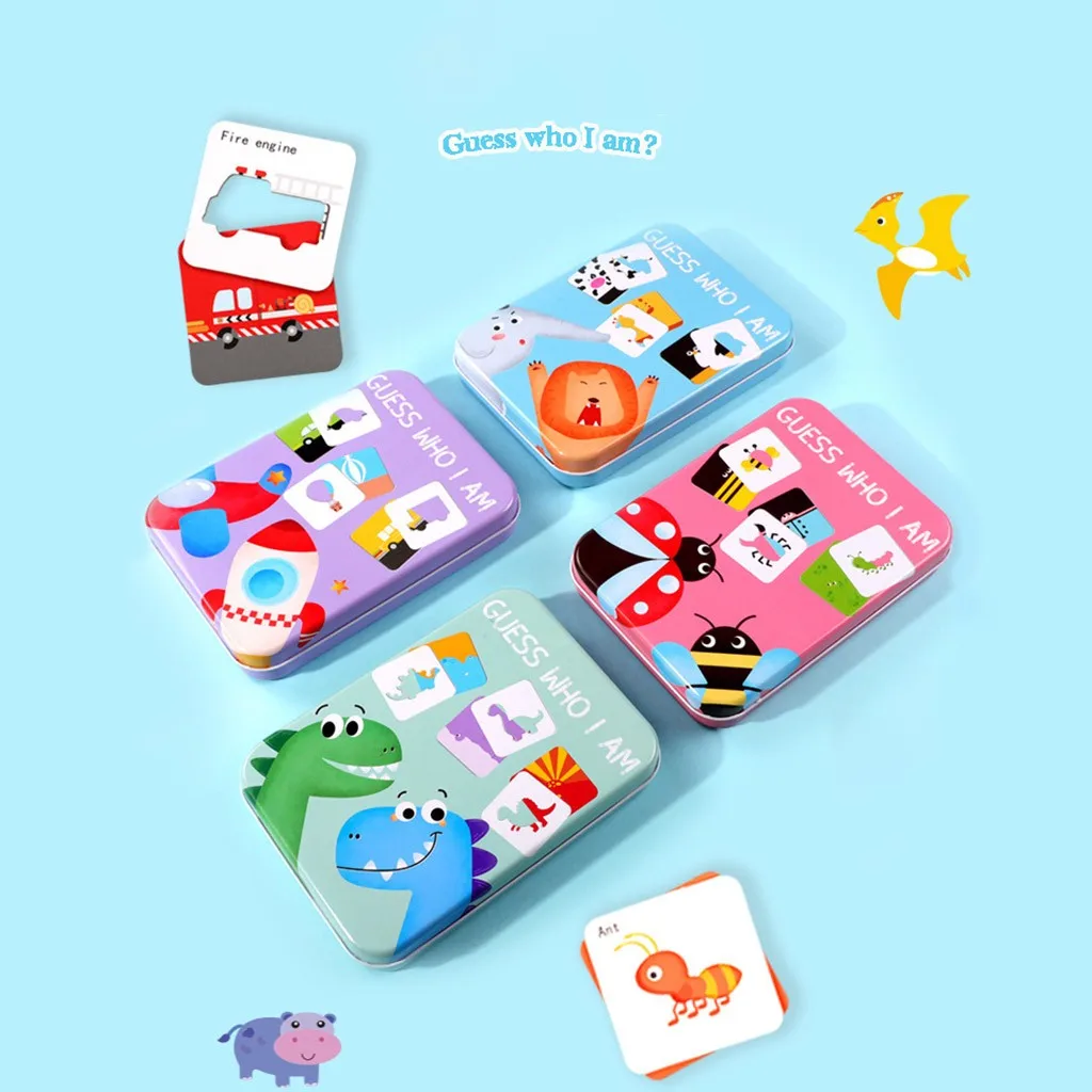 

Wooden Cartoon Cognition Puzzle Matching Game Puzzle Card Toy Puzzles For Children