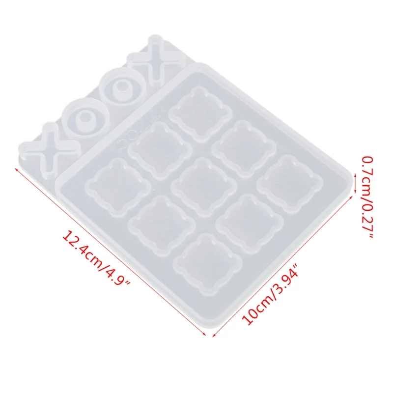 

Small Tic Tac Toe Molds for Resin Casting Small O X Board Game Silicone Mold DIY Craft Classic Board Family Games Molds