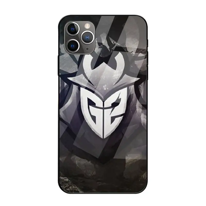 

LJHYDFCNB G2 Esports Club Phone Case Tempered Glass For Iphone 6 6s 7 8 Plus XR X XS 11 12 Pro Max