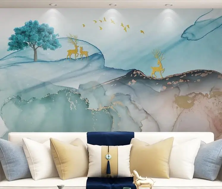 На заказ любой размер 3D обои домашний Декор Гостиная абстрактный акварельный