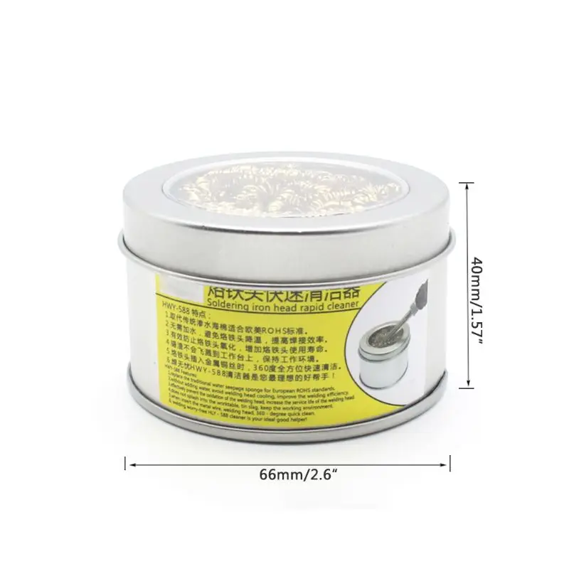 

Soldering Iron Head Rapid Cleaner Cleaning Steel Wire Ball With Metal Case Set