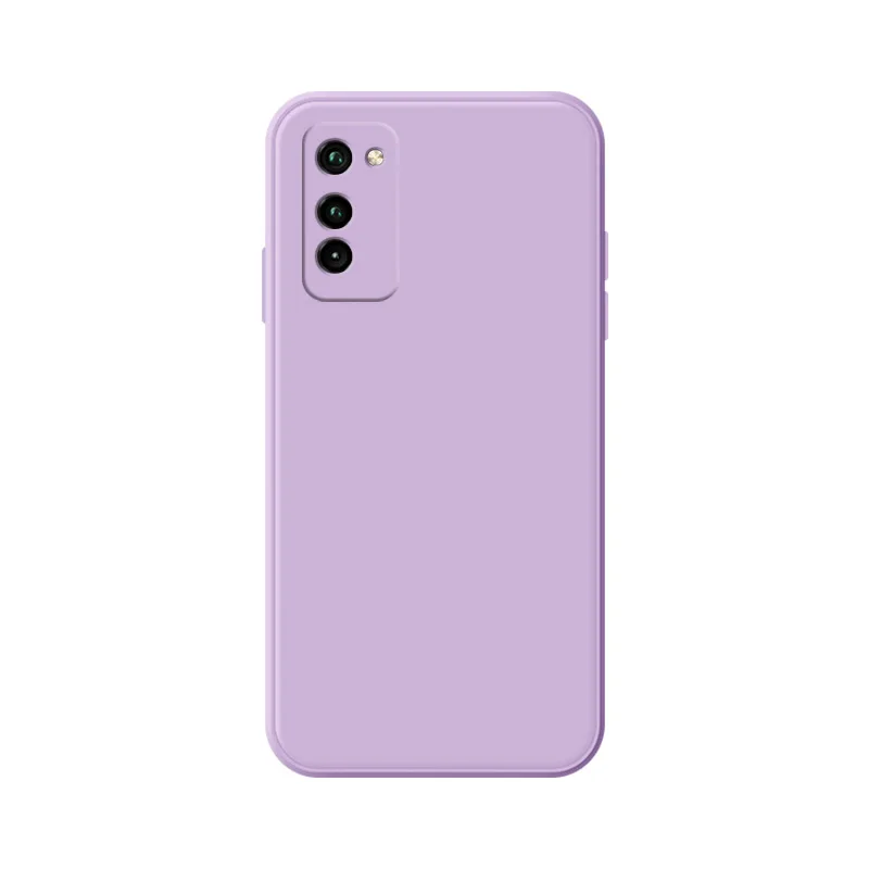 

For Huawei Honor V30 Pro Soft TPU Silicone Protective Square Phone Case Simple Purea Colors Back Cover Fundas