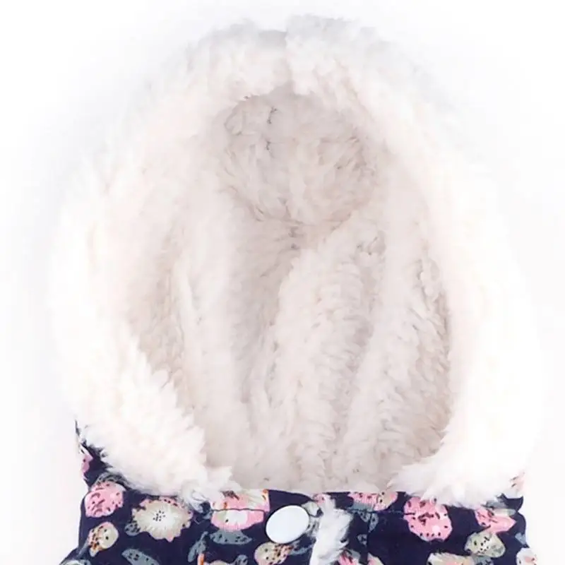 Одежда для собак маленьких четвероногий цветочный осень зима плюшевый питомец