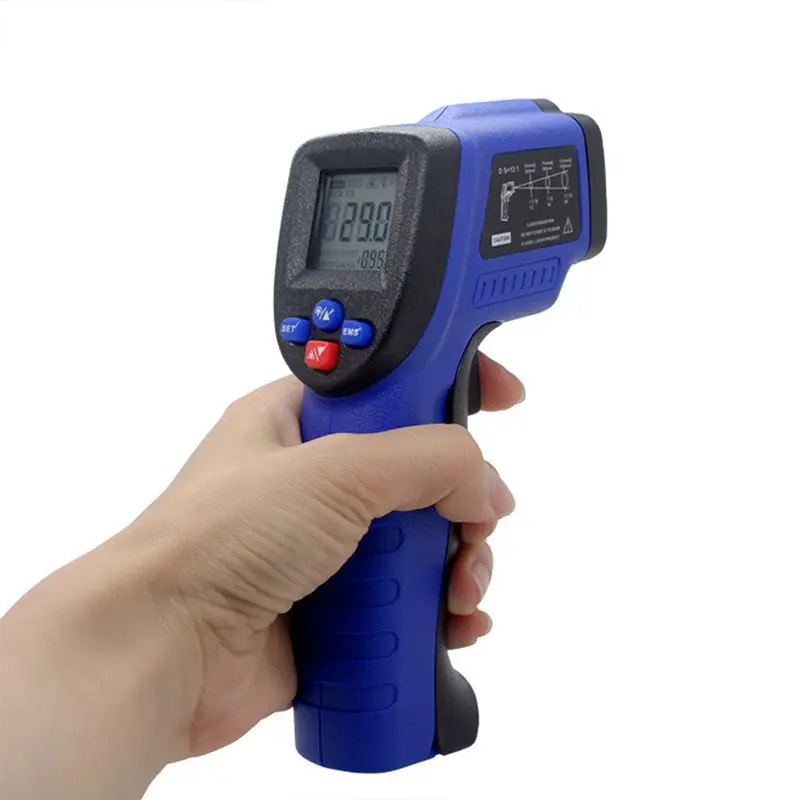 Промышленный Цифровой пирометр wheal 420C/550C бесконтактный термометр ИК лазерный